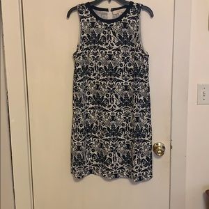 Pattern Navy Blue Short Dress
